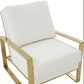 LeisureMod Jefferson Leather Modern Design Accent Armchair With Elegant Gold Frame | Armchairs | Modishstore - 27