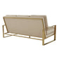 LeisureMod Jefferson Contemporary Modern Design Velvet Sofa With Gold Frame. | Sofas | Modishstore - 4
