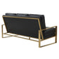 LeisureMod Jefferson Modern Design Leather Sofa With Gold Frame | Sofas | Modishstore - 4