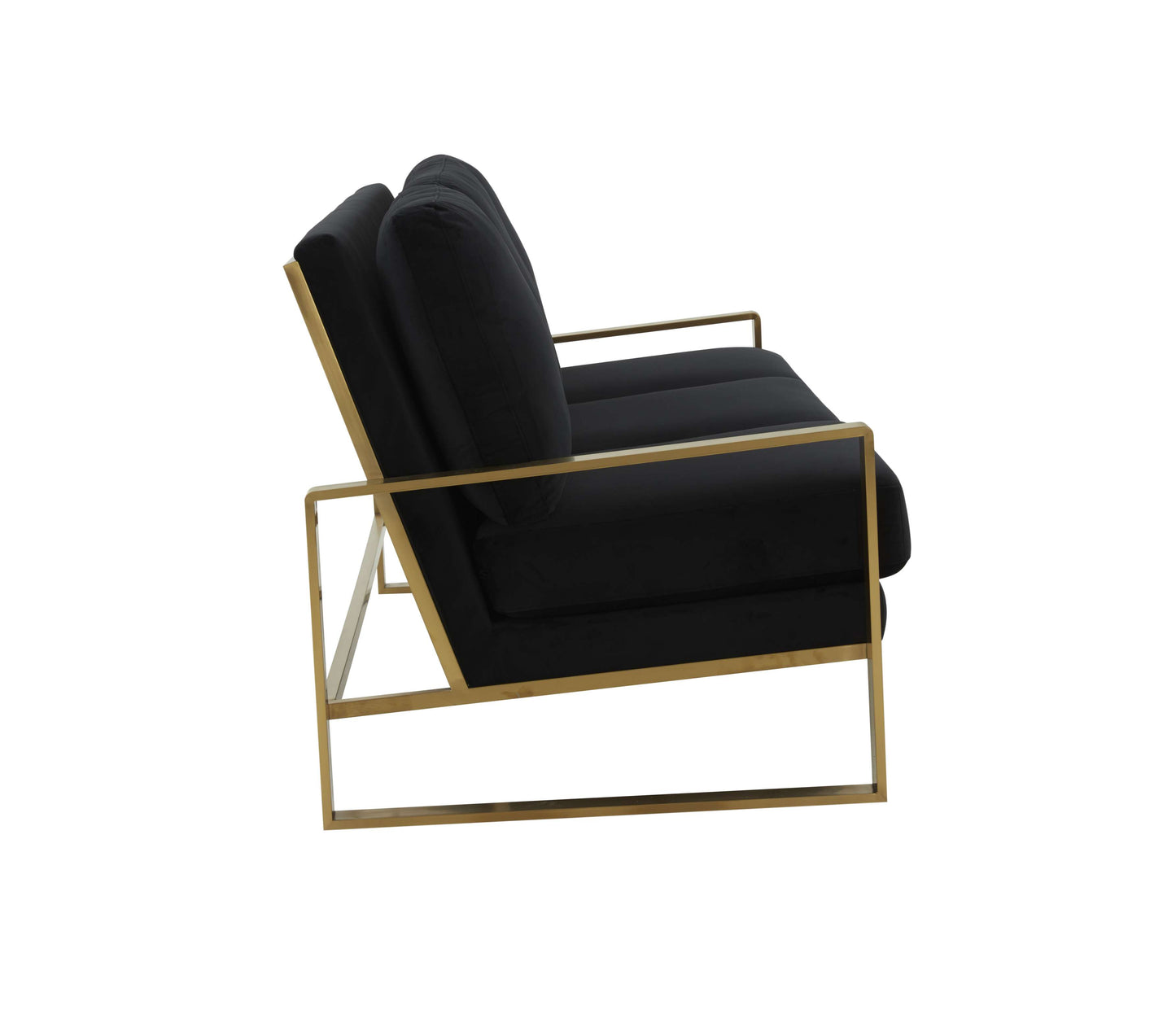 LeisureMod Jefferson Contemporary Modern Design Velvet Sofa With Gold Frame. | Sofas | Modishstore - 13