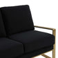 LeisureMod Jefferson Contemporary Modern Design Velvet Sofa With Gold Frame. | Sofas | Modishstore - 11