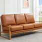 LeisureMod Jefferson Modern Design Leather Sofa With Gold Frame | Sofas | Modishstore - 8