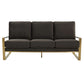 LeisureMod Jefferson Contemporary Modern Design Velvet Sofa With Gold Frame. | Sofas | Modishstore - 19