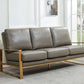 LeisureMod Jefferson Modern Design Leather Sofa With Gold Frame | Sofas | Modishstore - 15
