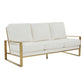 LeisureMod Jefferson Modern Design Leather Sofa With Gold Frame | Sofas | Modishstore - 23