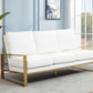LeisureMod Jefferson Modern Design Leather Sofa With Gold Frame | Sofas | Modishstore - 22
