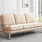 LeisureMod Jefferson Contemporary Modern Design Velvet Sofa With Silver Frame | Sofas | Modishstore