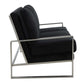 LeisureMod Jefferson Contemporary Modern Design Velvet Sofa With Silver Frame | Sofas | Modishstore - 13