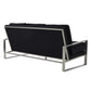 LeisureMod Jefferson Contemporary Modern Design Velvet Sofa With Silver Frame | Sofas | Modishstore - 12