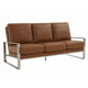 LeisureMod Jefferson Contemporary Modern Design Leather Sofa With Silver Frame | Sofas | Modishstore - 10