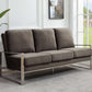 LeisureMod Jefferson Contemporary Modern Design Velvet Sofa With Silver Frame | Sofas | Modishstore - 15