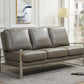 LeisureMod Jefferson Contemporary Modern Design Leather Sofa With Silver Frame | Sofas | Modishstore - 15