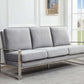 LeisureMod Jefferson Contemporary Modern Design Velvet Sofa With Silver Frame | Sofas | Modishstore - 22