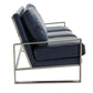 LeisureMod Jefferson Contemporary Modern Design Leather Sofa With Silver Frame | Sofas | Modishstore - 27