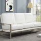 LeisureMod Jefferson Contemporary Modern Design Leather Sofa With Silver Frame | Sofas | Modishstore - 30