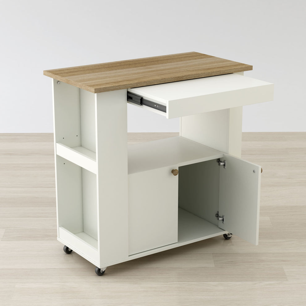 Aston 33.5" Kitchen Cart By Anderson Teak | Kitchen Carts | Modishstore - 5