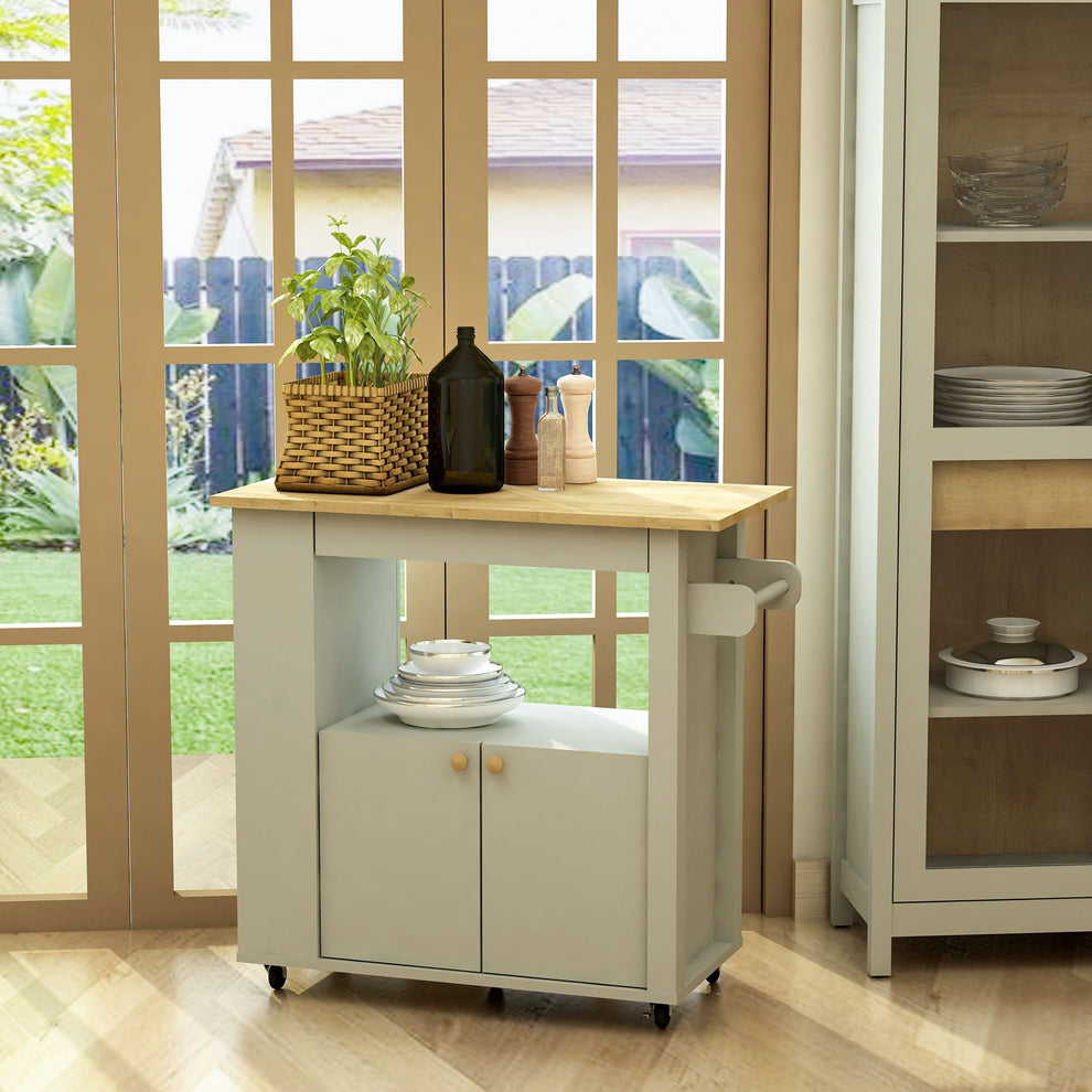 Astor 35" Kitchen Cart By Anderson Teak | Kitchen Carts | Modishstore - 2