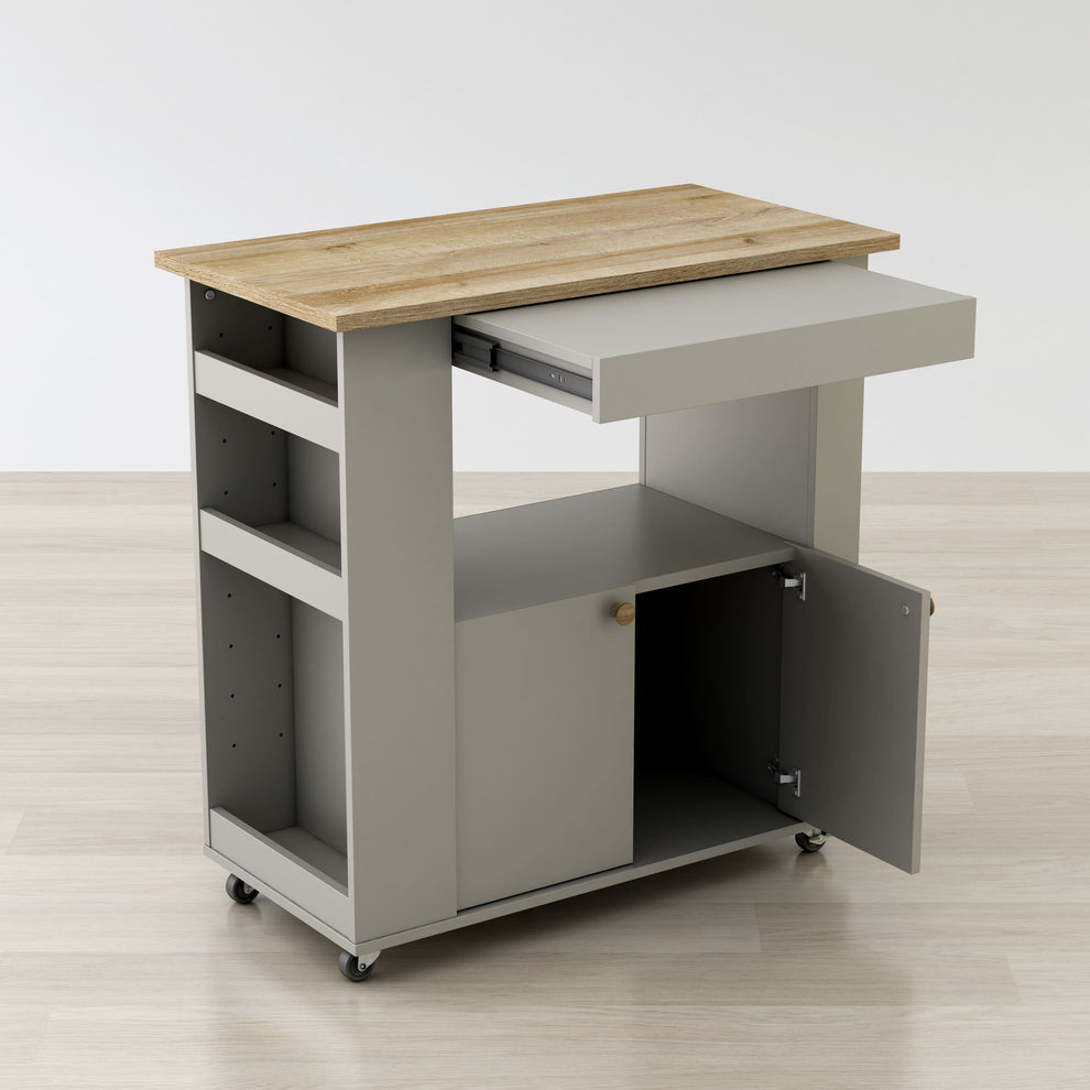Astor 35" Kitchen Cart By Anderson Teak | Kitchen Carts | Modishstore - 7
