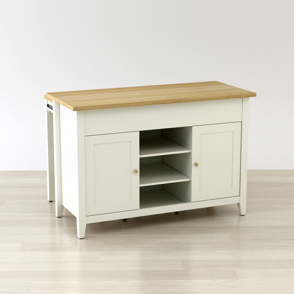 Delphi 53" Kitchen Island Cabinet By Anderson Teak | Kitchen Carts | Modishstore - 5