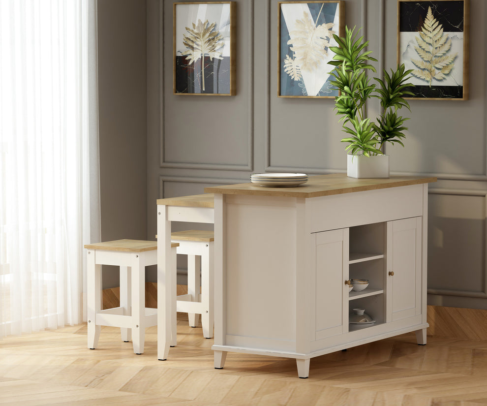 Delphi 53" Kitchen Island Cabinet By Anderson Teak | Kitchen Carts | Modishstore - 10