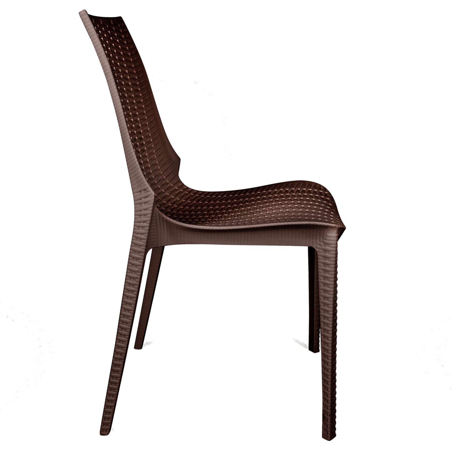LeisureMod Kent Outdoor Patio Plastic Dining Chair - KC19BR | Outdoor Chairs | Modishstore - 6