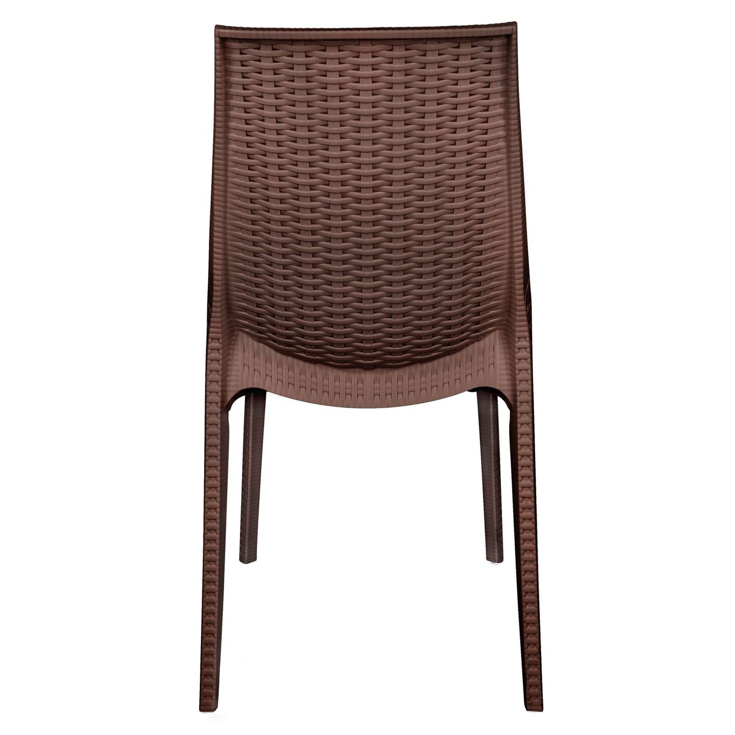LeisureMod Kent Outdoor Patio Plastic Dining Chair - KC19BR | Outdoor Chairs | Modishstore - 5