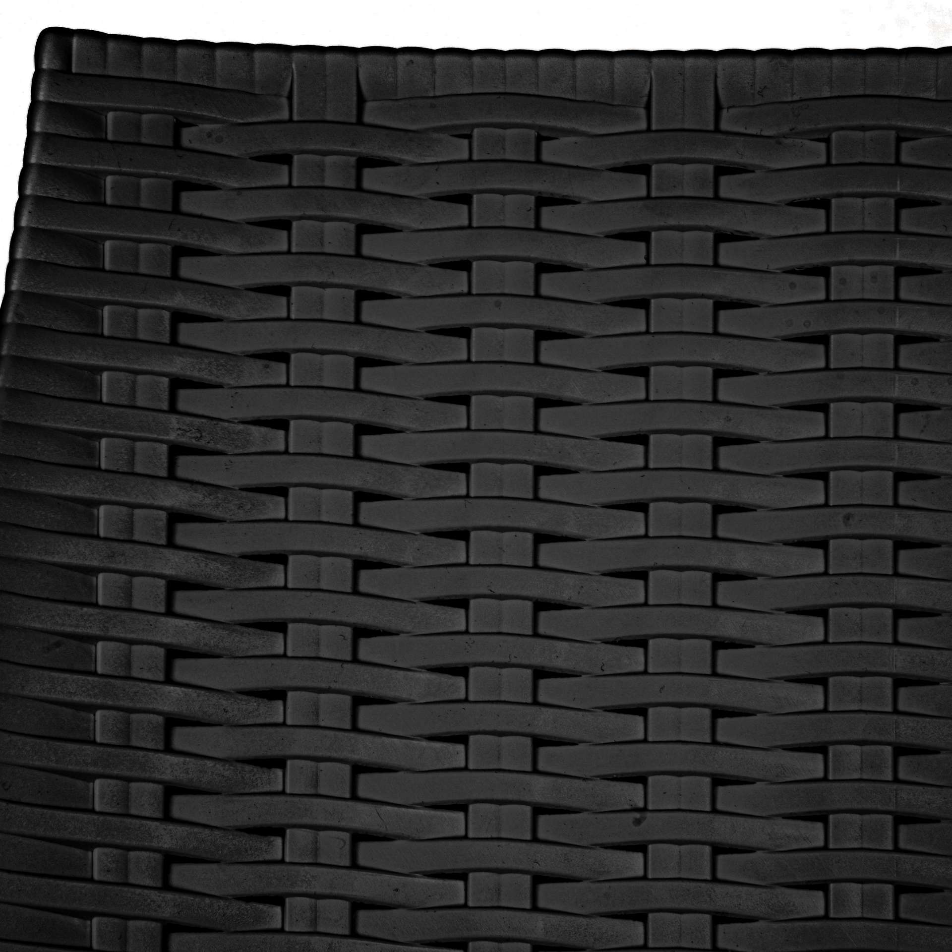 LeisureMod Kent 5-Piece Outdoor Dining Set with Plastic Square Table and 4 Stackable Chairs with Weave Design | Outdoor Dining Sets | Modishstore - 25