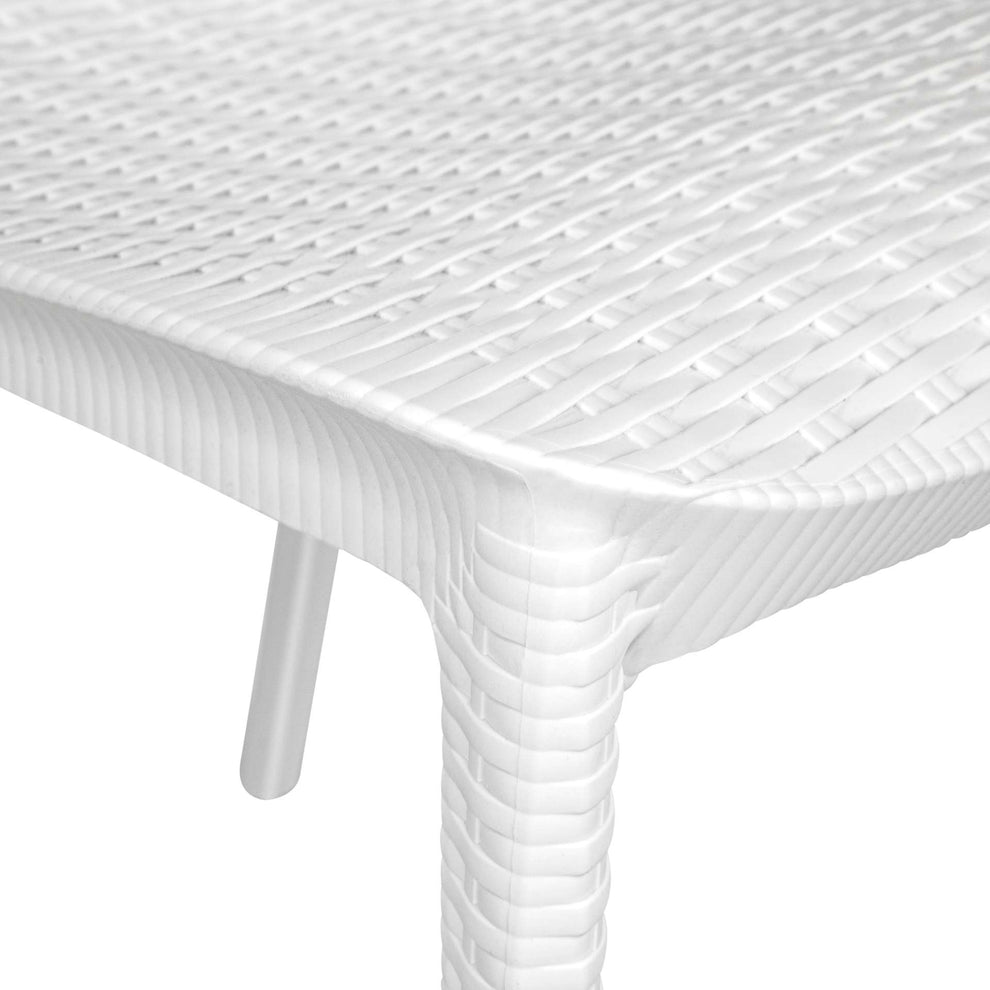 LeisureMod Kent Outdoor Patio Plastic Dining Chair, Set of 4 - KC19W4 | Outdoor Chairs | Modishstore - 8