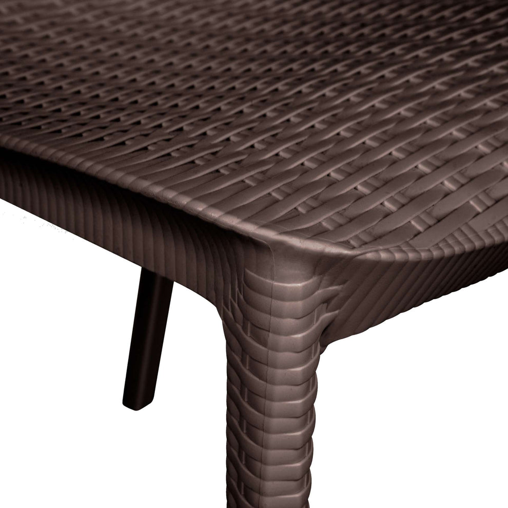 LeisureMod Kent Outdoor Patio Plastic Dining Arm Chair - KCA21BR | Outdoor Chairs | Modishstore - 8