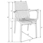 LeisureMod Kent Outdoor Patio Plastic Dining Arm Chair - KCA21W | Outdoor Chairs | Modishstore - 3