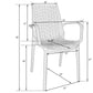 LeisureMod Kent Outdoor Patio Plastic Dining Arm Chair - KCA21W | Outdoor Chairs | Modishstore - 3