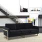 LeisureMod Lincoln Modern Mid-Century Upholstered Velvet Sofa with Gold Frame | Sofas | Modishstore