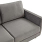 LeisureMod Lincoln Modern Mid-Century Upholstered Velvet Sofa with Gold Frame | Sofas | Modishstore - 19