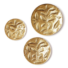 Golden Hammered Trays Set Of 3 By Tozai Home