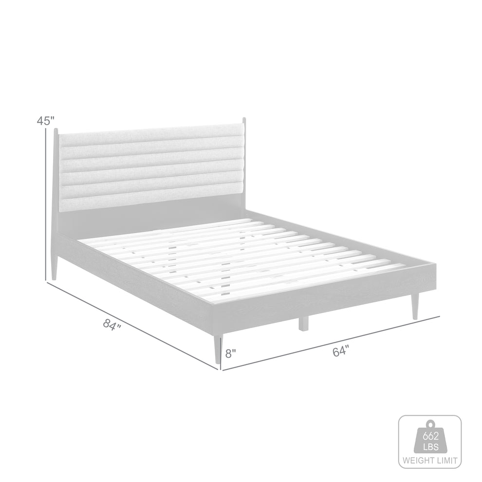 Artemio Queen Platform Wood Bed Frame in Walnut Finish By Armen Living | Beds | Modishstore - 22