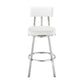 Benjamin 26" Swivel Counter Stool in Brushed Stainless Steel with White Faux Leather By Armen Living | Bar Stools | Modishstore - 3