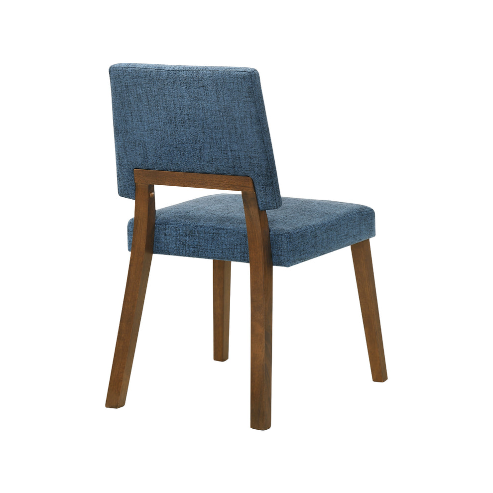 Channell Wood Dining Chair in Walnut Finish with Orange Fabric - Set of 2 By Armen Living | Dining Chairs | Modishstore - 15