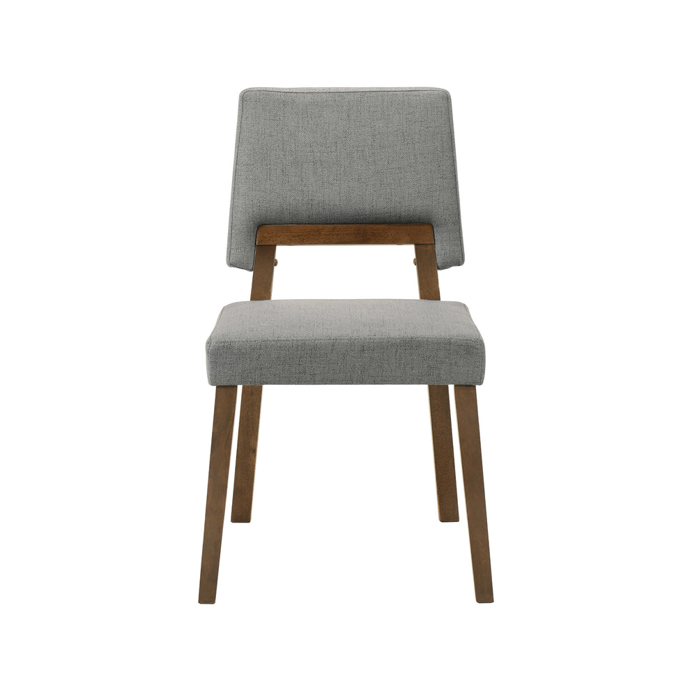 Channell Wood Dining Chair in Walnut Finish with Orange Fabric - Set of 2 By Armen Living | Dining Chairs | Modishstore - 23