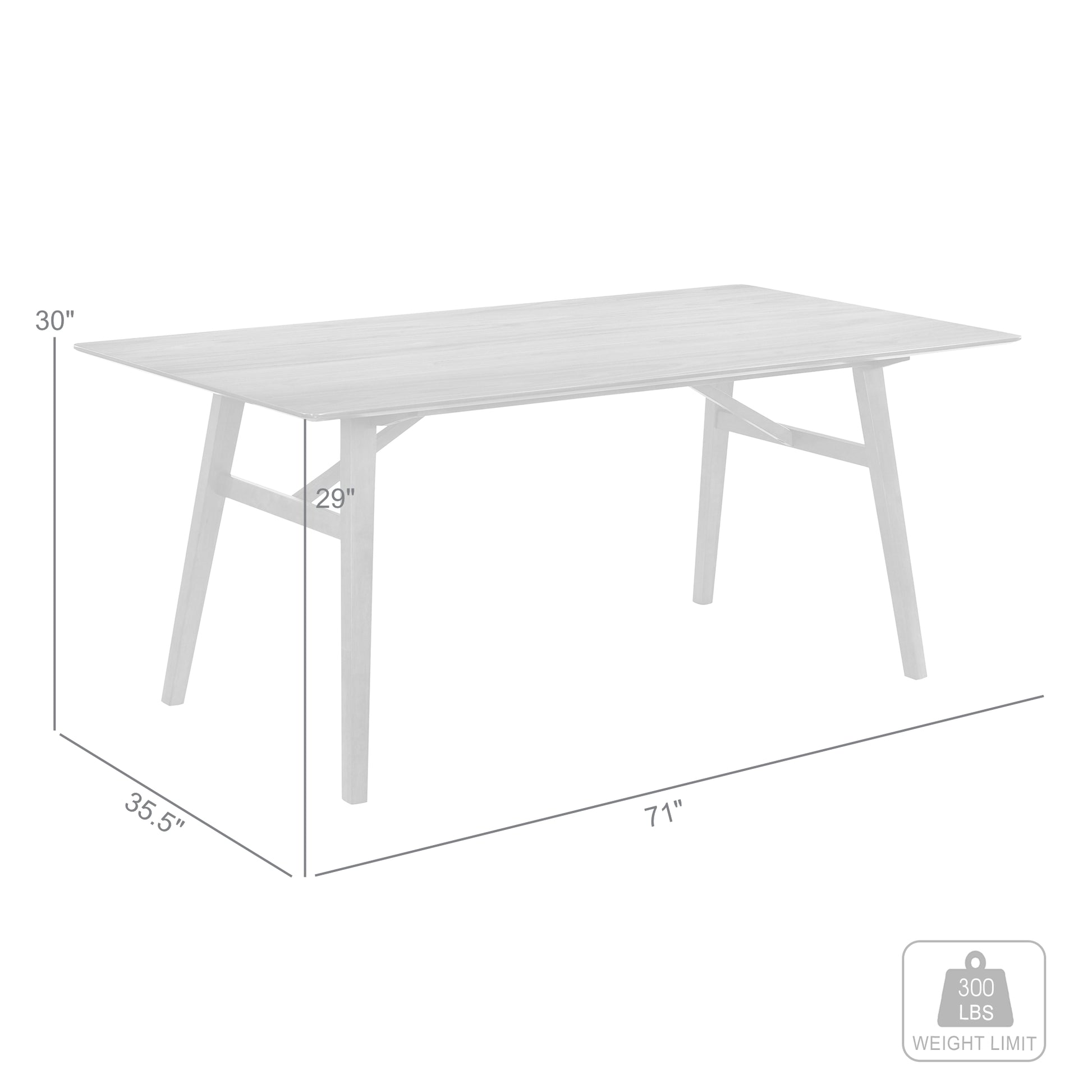 Channell Wood Dining Table in Walnut Finish By Armen Living | Dining Tables | Modishstore - 8