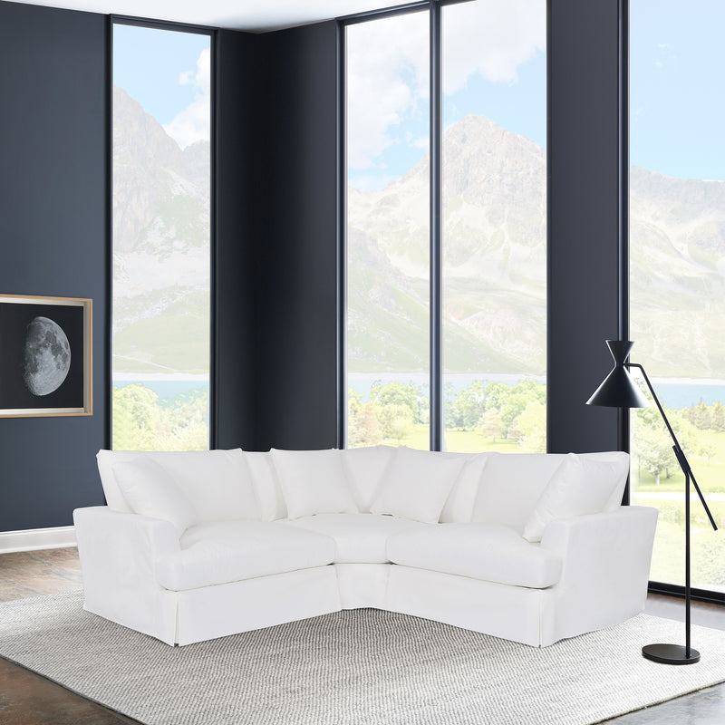 Ciara Upholstered 3 Piece Sectional Sofa in Slate Gray  By Armen Living | Sectional | Modishstore - 9