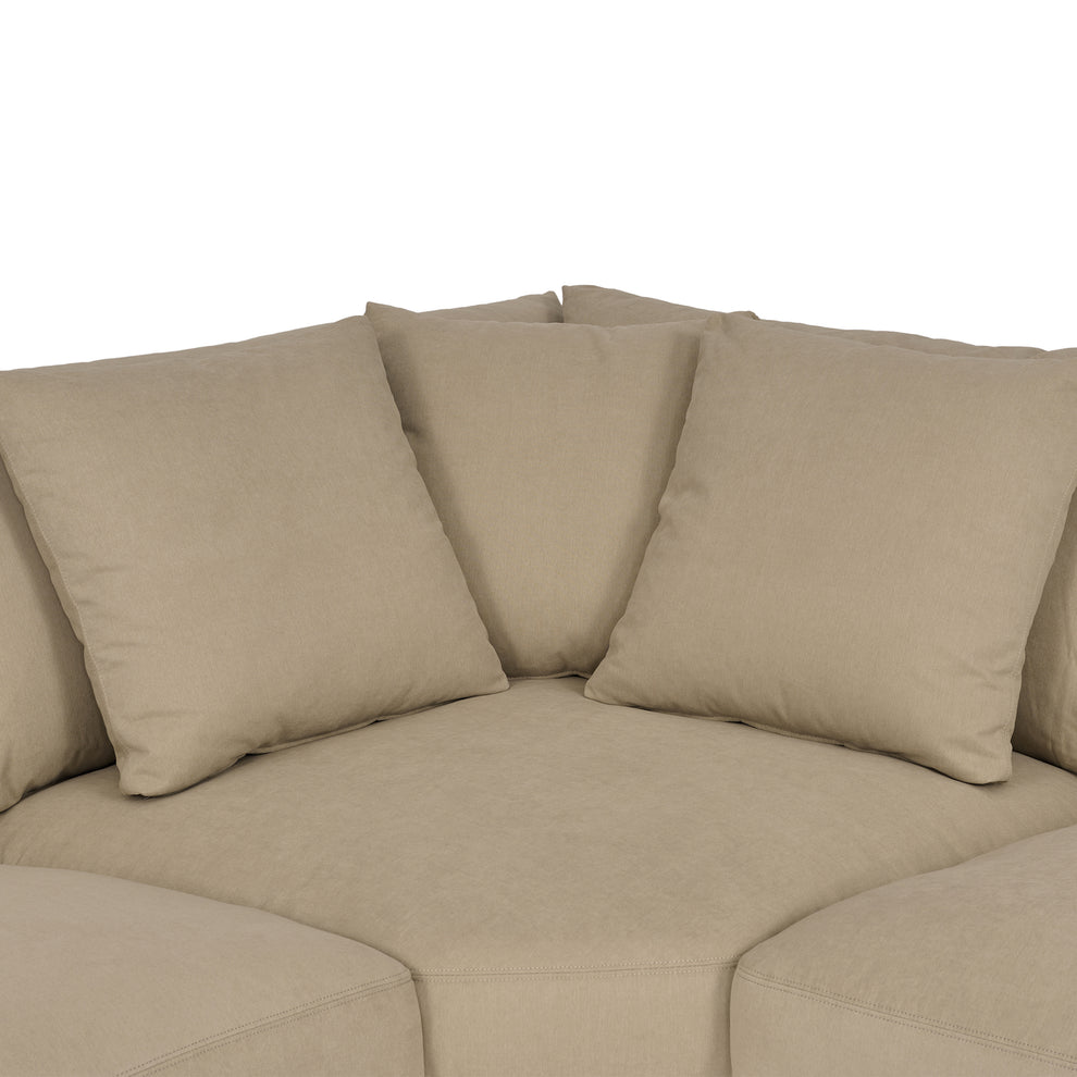 Ciara Upholstered 3 Piece Sectional Sofa in Slate Gray  By Armen Living | Sectional | Modishstore - 20