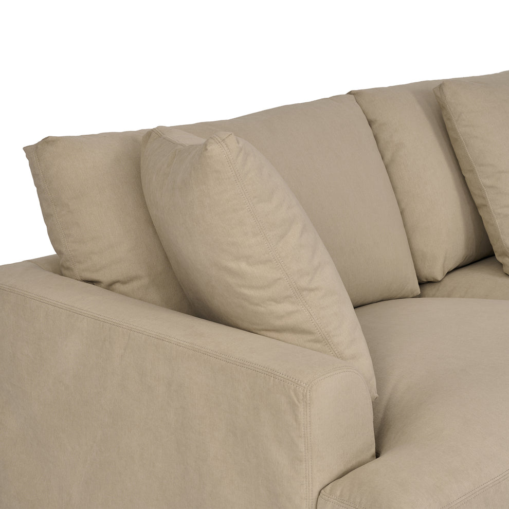 Ciara Upholstered 3 Piece Sectional Sofa in Slate Gray  By Armen Living | Sectional | Modishstore - 21