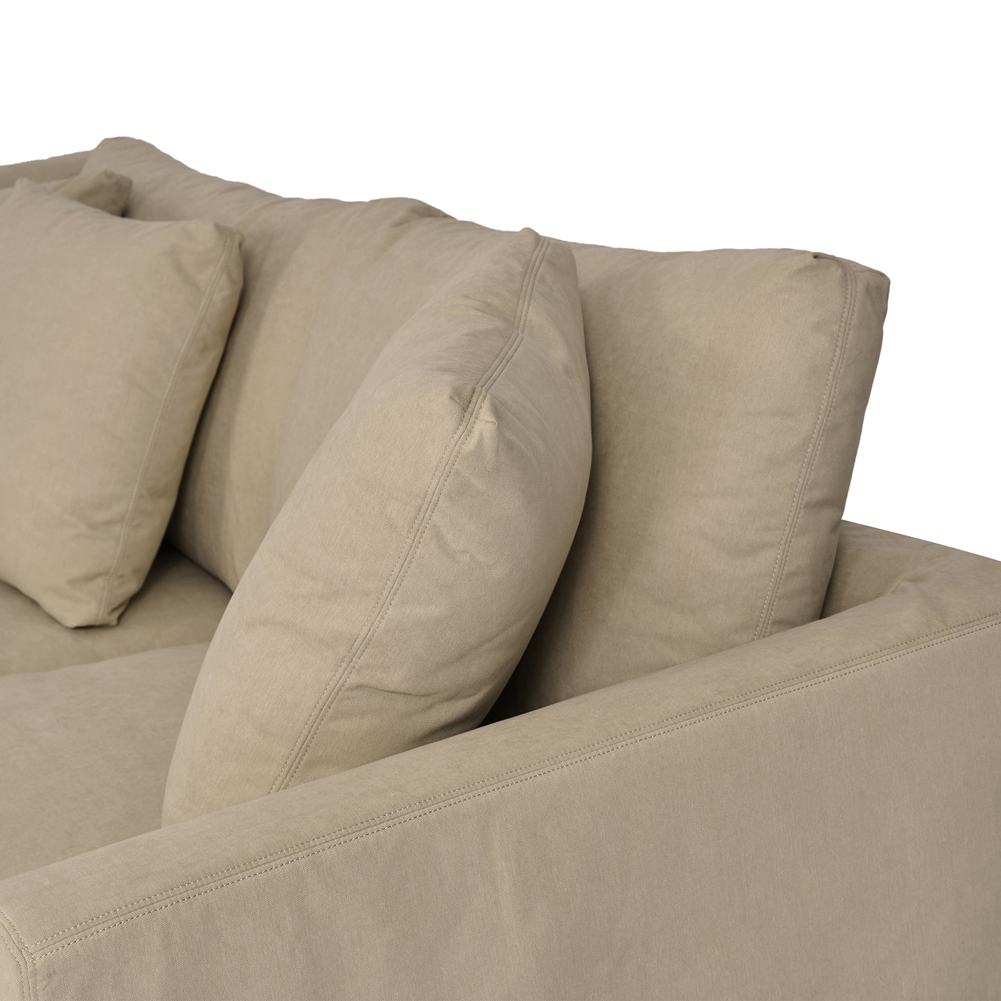 Ciara Upholstered 3 Piece Sectional Sofa in Slate Gray  By Armen Living | Sectional | Modishstore - 22