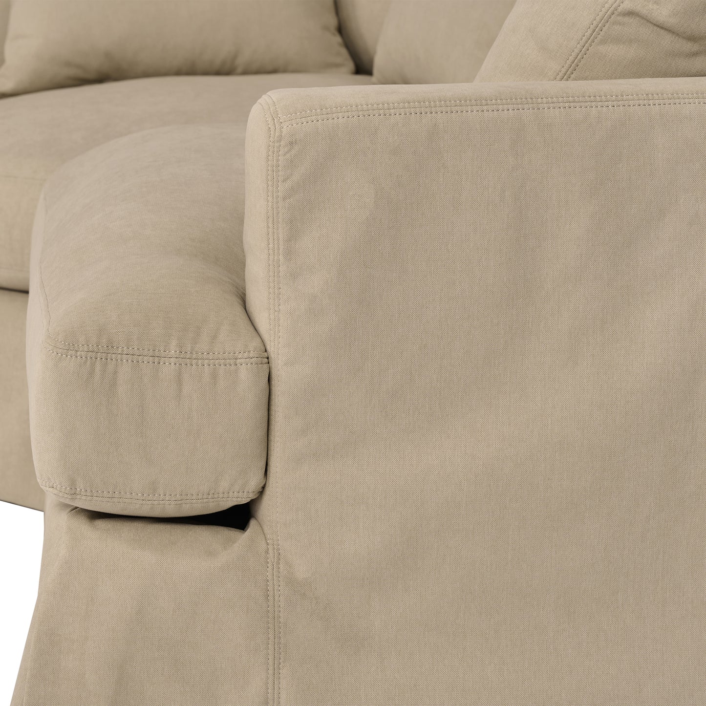 Ciara Upholstered 3 Piece Sectional Sofa in Slate Gray  By Armen Living | Sectional | Modishstore - 25