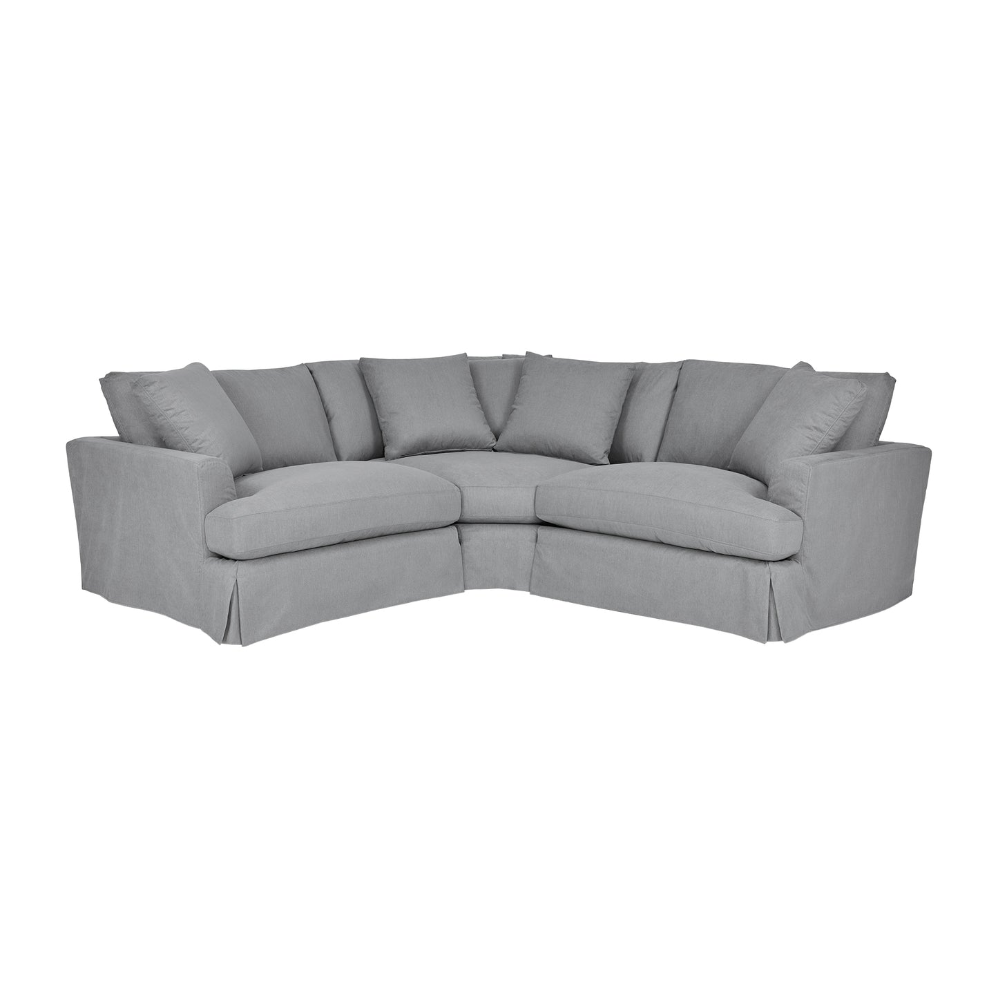 Ciara Upholstered 3 Piece Sectional Sofa in Slate Gray  By Armen Living | Sectional | Modishstore - 2