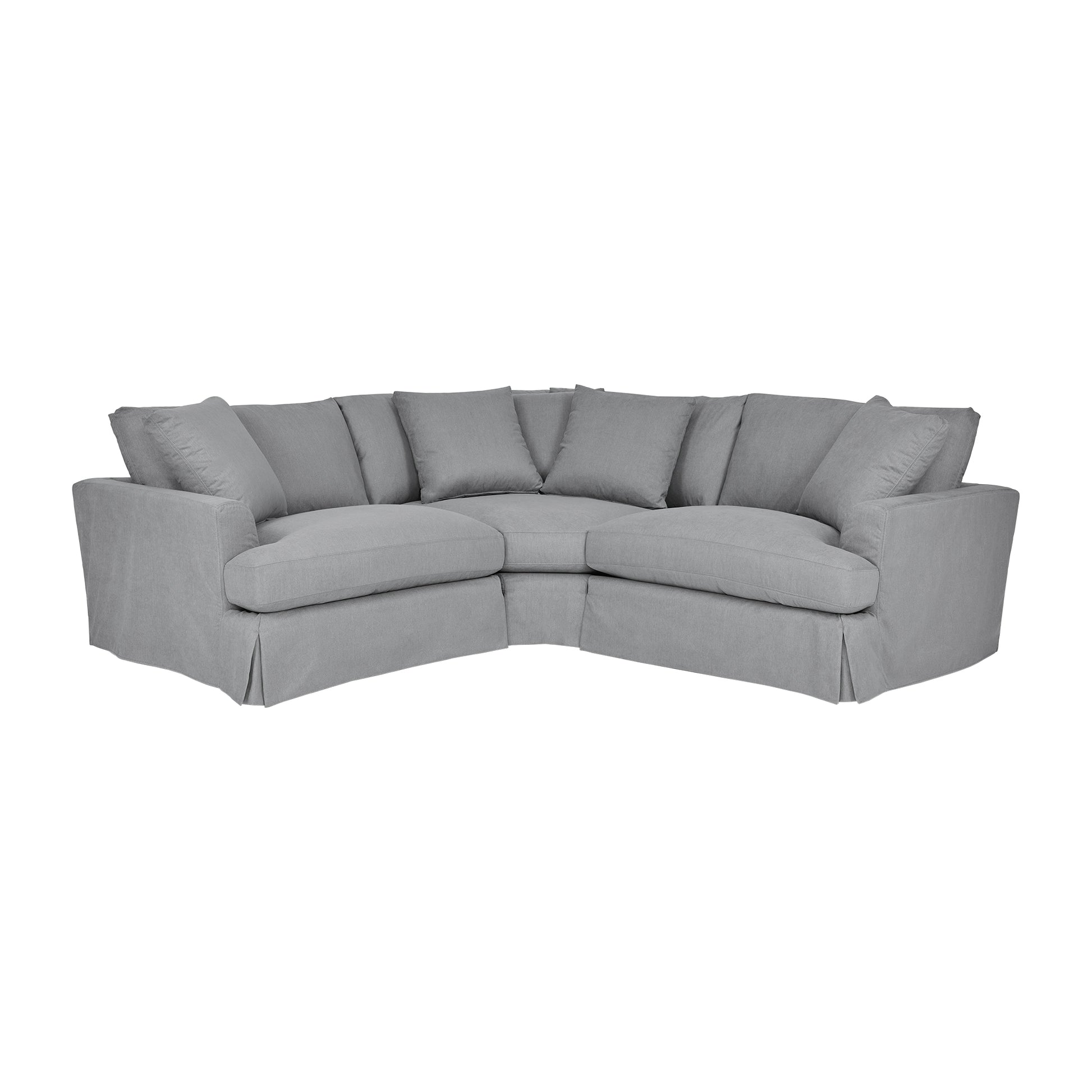 Ciara Upholstered 3 Piece Sectional Sofa in Slate Gray  By Armen Living | Sectional | Modishstore - 2