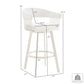 Chelsea 30" Swivel Bar Stool with Gold Brushed Stainless Steel and Taupe Fabric By Armen Living | Bar Stools | Modishstore - 9