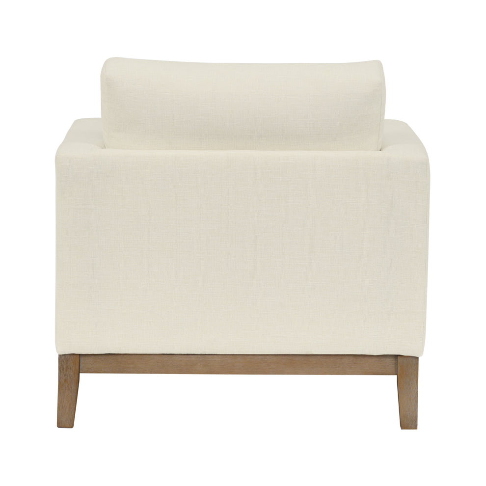 Donna 35" Upholstered Accent Chair in Sugar By Armen Living | Accent Chairs | Modishstore - 5