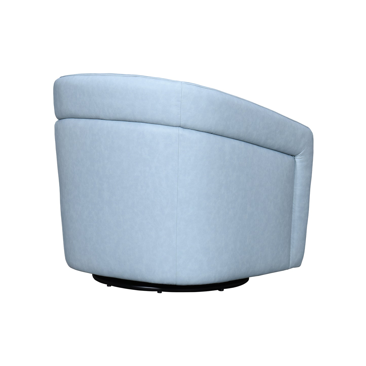 Desi Sky Blue Leather Swivel Accent Chair By Armen Living | Accent Chairs | Modishstore - 4