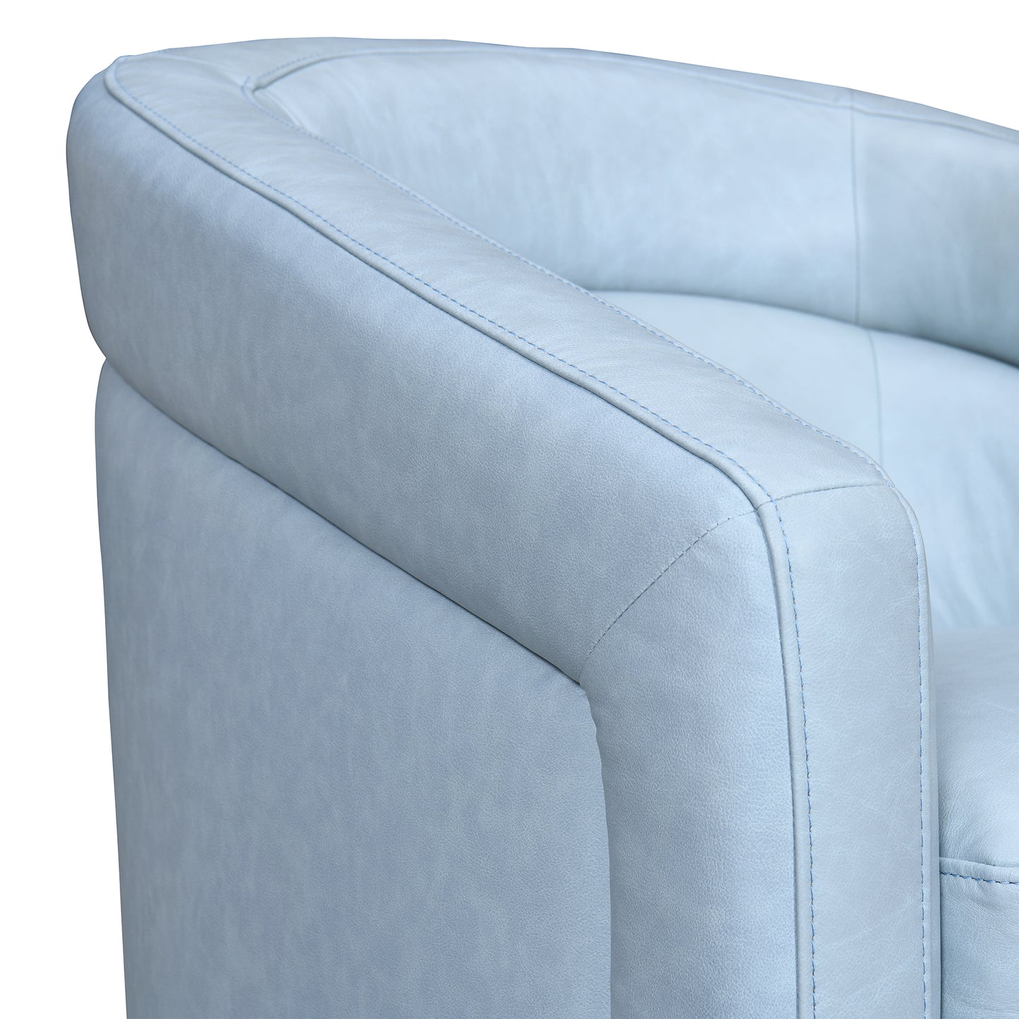 Desi Sky Blue Leather Swivel Accent Chair By Armen Living | Accent Chairs | Modishstore - 6